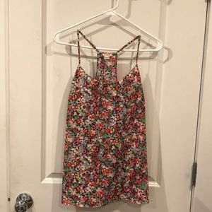 Multicolor JCrew racer back tank